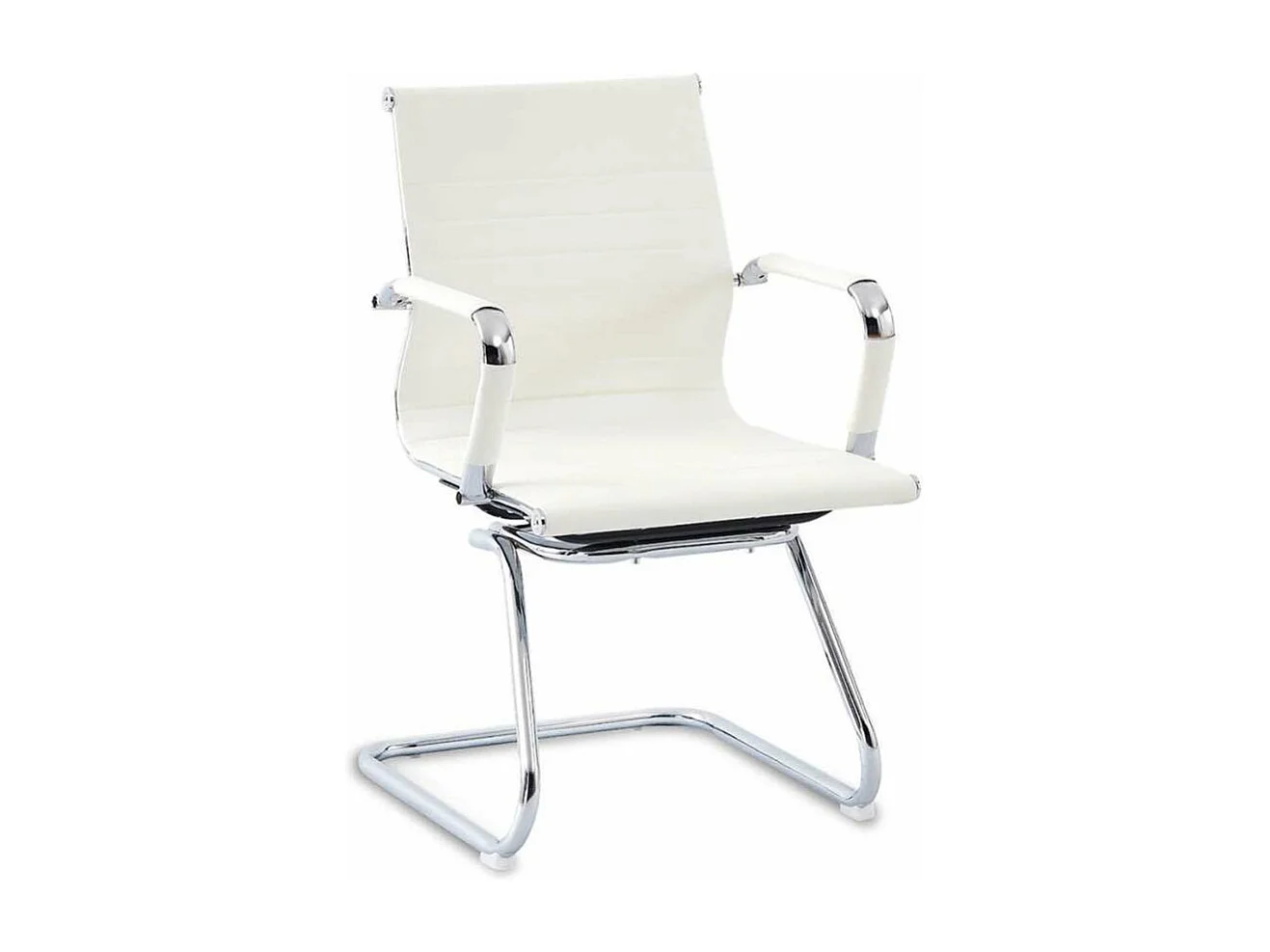 Silla confidente París acabado blanco, Fondo : 60 cm, Ancho: 49 cm, Alto: 89 cm