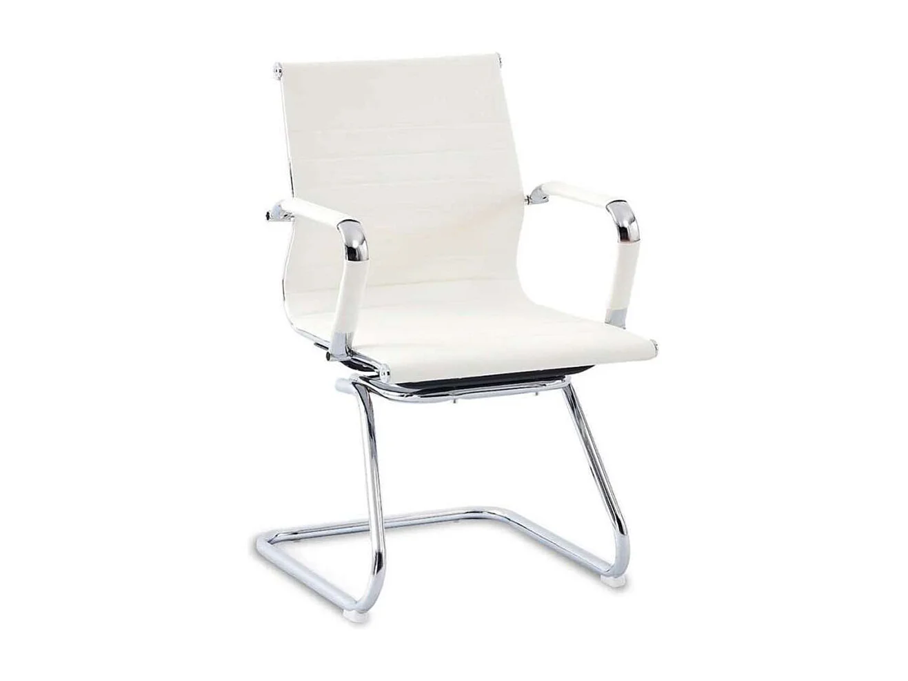 Silla confidente París acabado blanco, Fondo : 60 cm, Ancho: 49 cm, Alto: 89 cm
