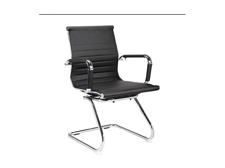 Pack de dos sillas confidente tapizado en piel sintetica negro, 57 cm(ancho) 90 cm(altura)