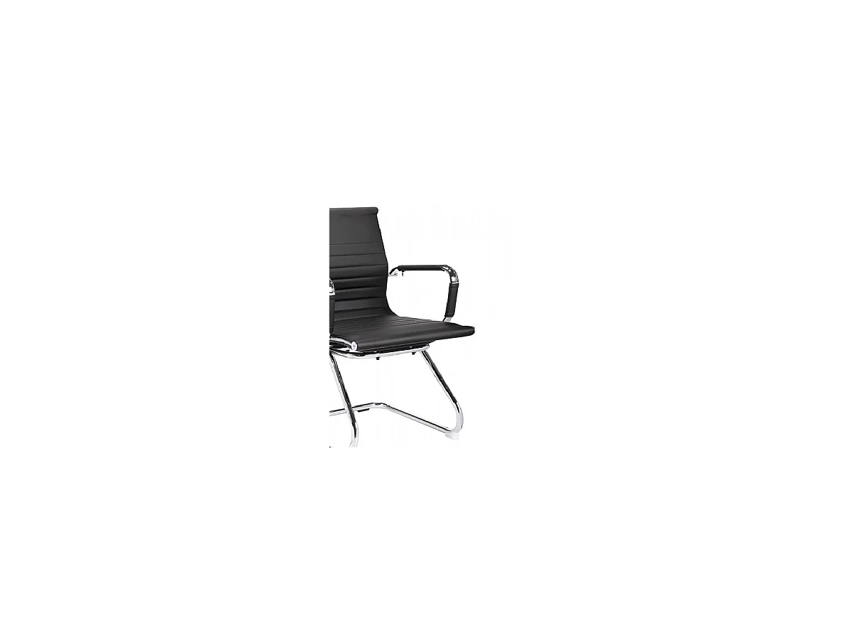 Pack de dos sillas confidente tapizado en piel sintetica negro, 57 cm(ancho) 90 cm(altura)