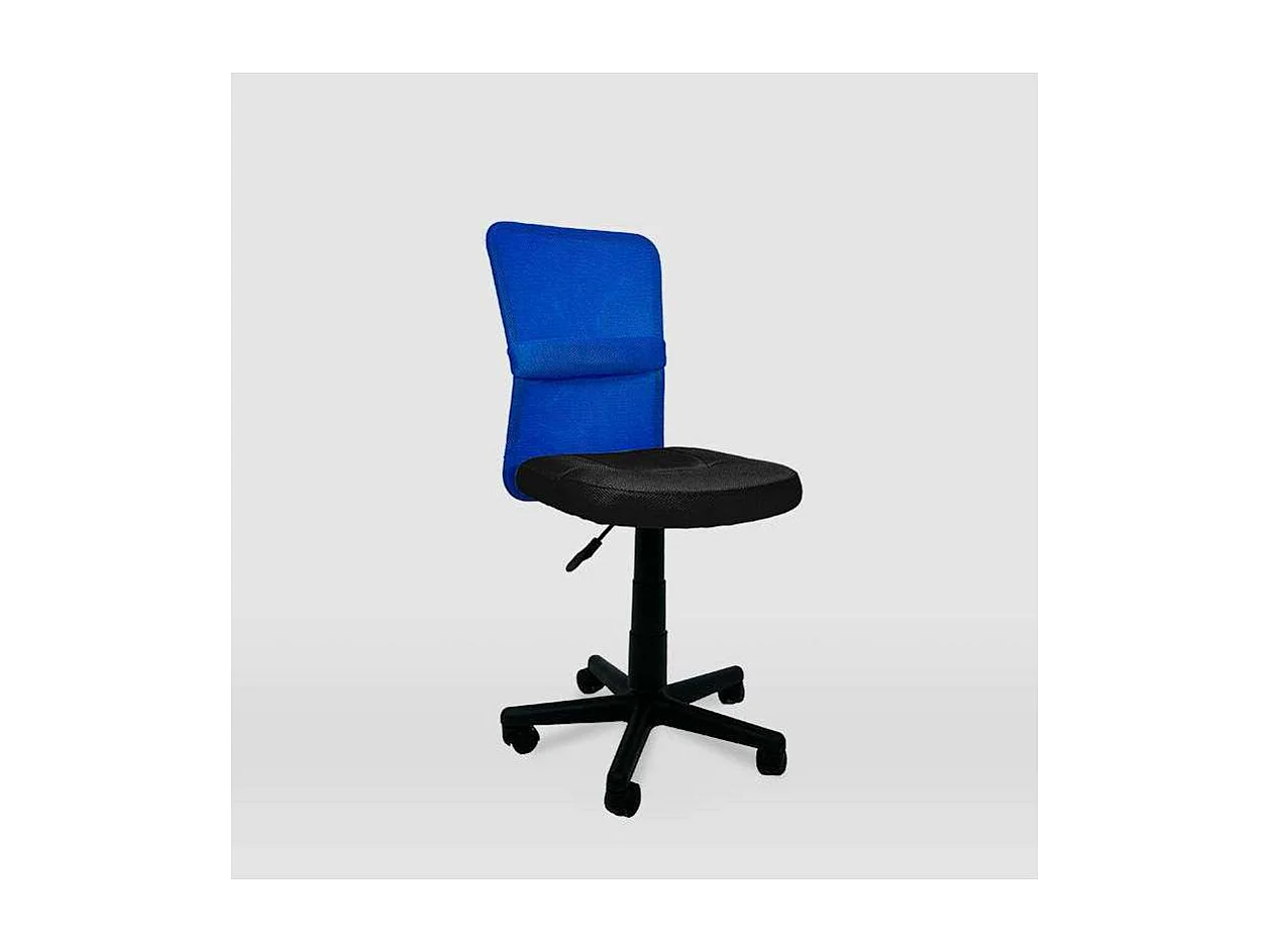 Silla de oficina Alba acabado negro/azul. Alto: 83.5-95.5cm Ancho: 55cm Fondo: 55cm.