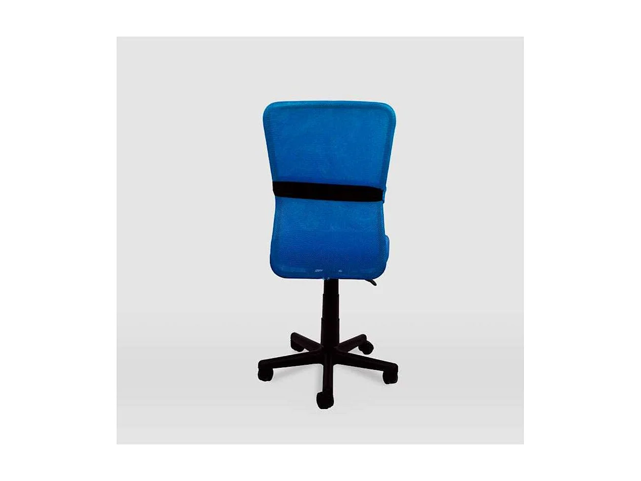 Silla de oficina Alba acabado negro/azul. Alto: 83.5-95.5cm Ancho: 55cm Fondo: 55cm.