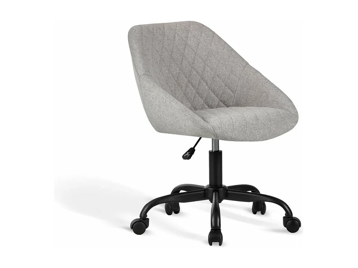 Silla despacho giratoria elevable acabado gris claro, 58m(ancho) 74/84cm(altura) 60cm(fond