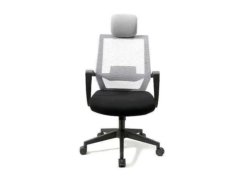 Silla despacho giratoria elevable acabado negro/gris 63 cm(ancho) 117-124 cm(altura) 51cm(