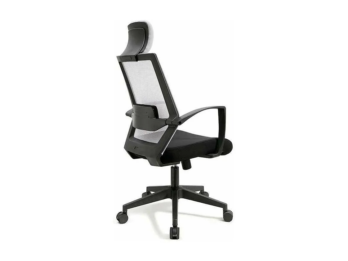 Silla despacho giratoria elevable acabado negro/gris 63 cm(ancho) 117-124 cm(altura) 51cm(