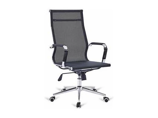 Silla de oficina Niza alta con malla, altura regulable acabado en negro. 54cm(ancho ) 101/