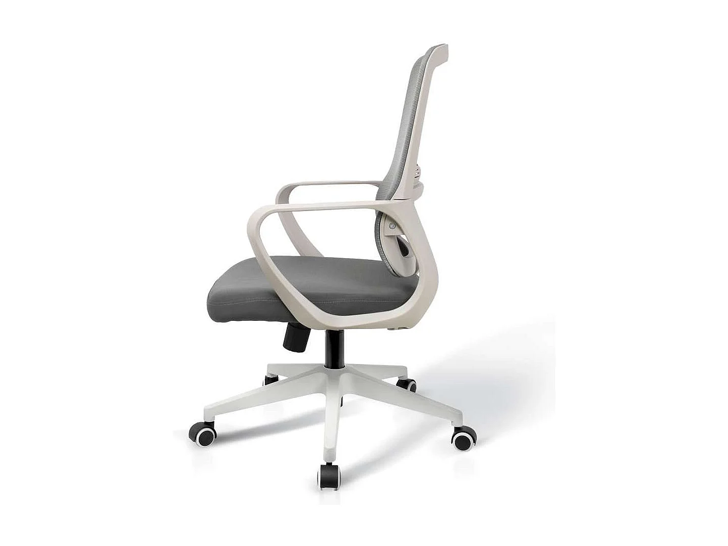 Silla despacho giratoria elevable acabado gris/blanco, 66m(ancho) 97/105cm(altura) 61cm(fo