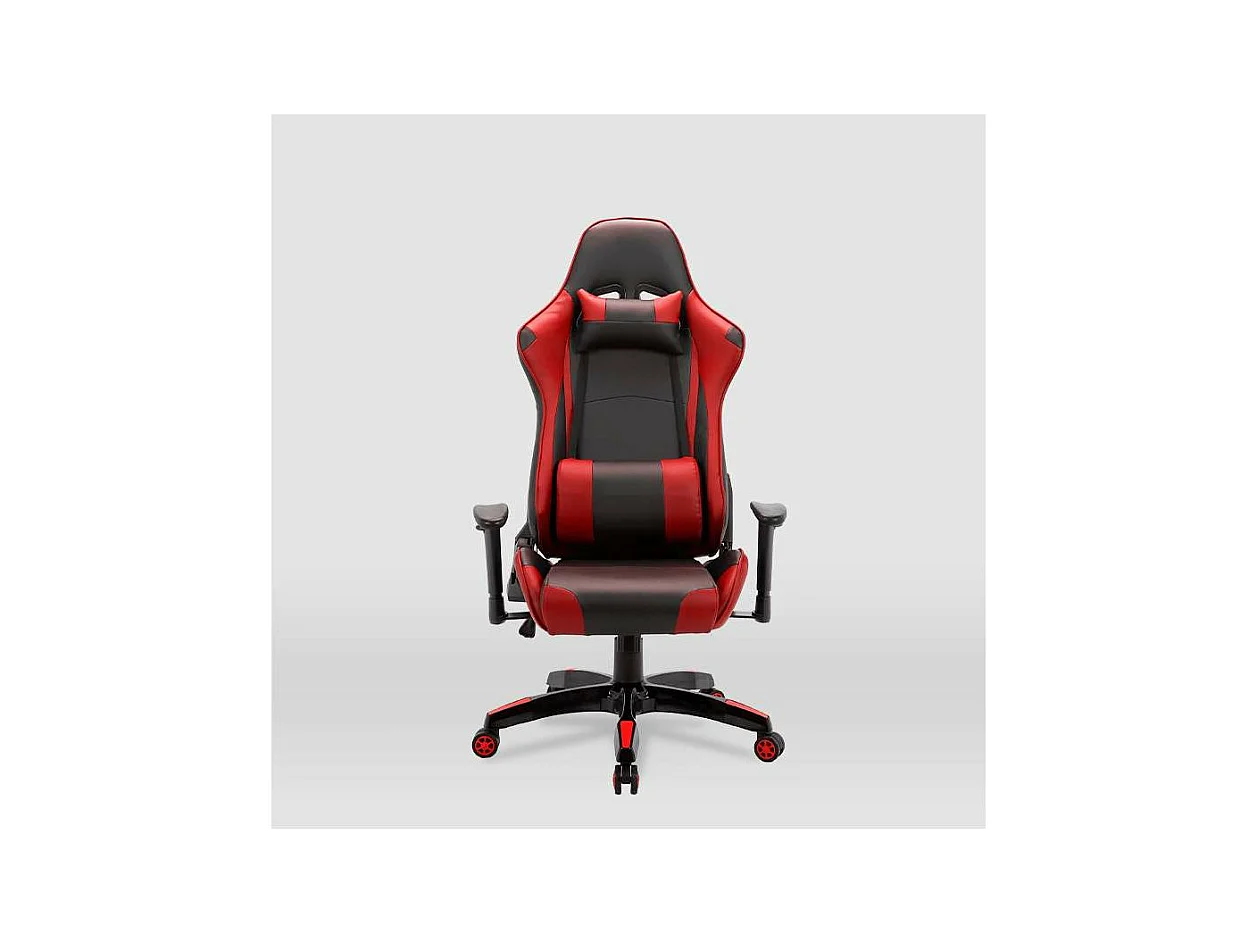 Silla gaming Regina tapizada en piel sintética negro/rojo, 126.5/133.5cm(alto) 70.5cm(anc