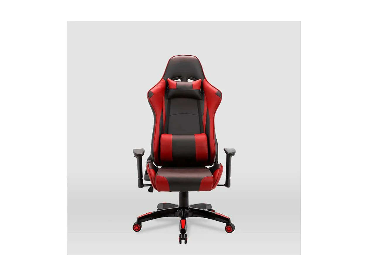 Silla gaming Regina tapizada en piel sintética negro/rojo, 126.5/133.5cm(alto) 70.5cm(anc