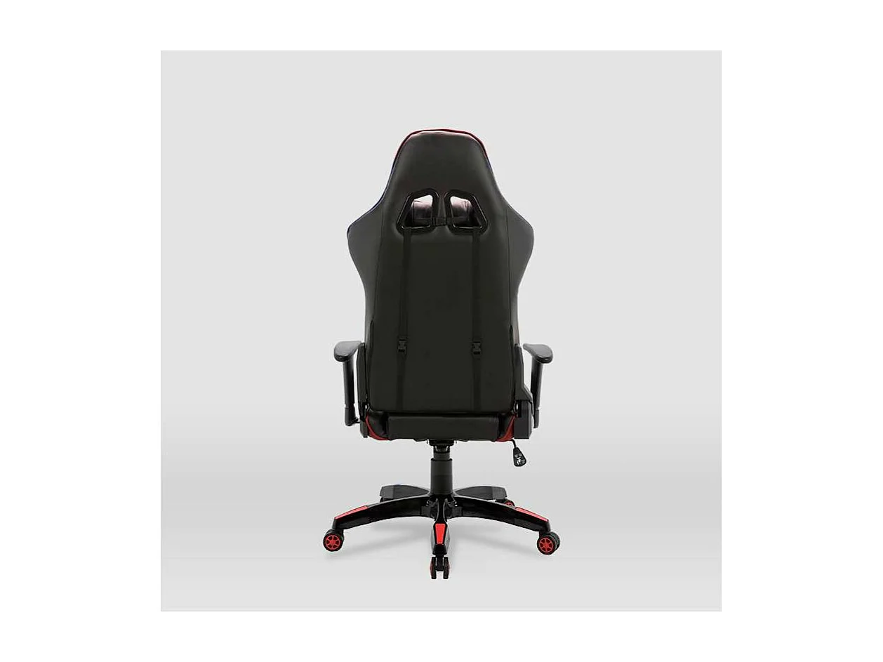 Silla gaming Regina tapizada en piel sintética negro/rojo, 126.5/133.5cm(alto) 70.5cm(anc