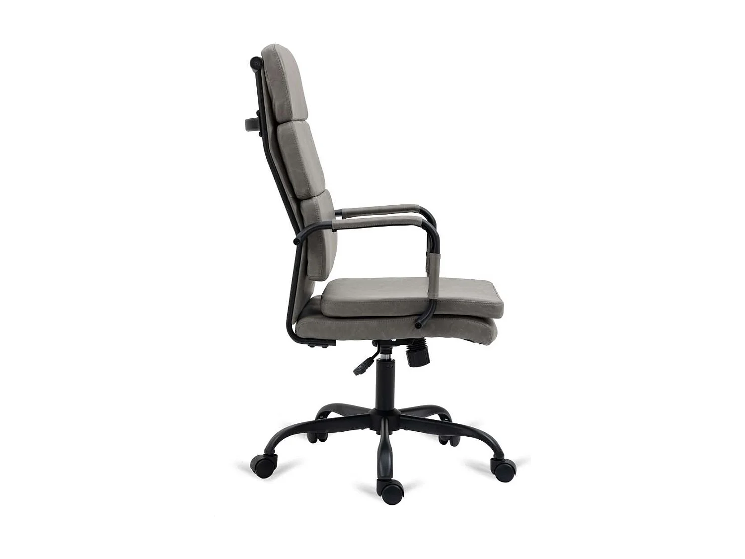 Silla de oficina Bezos altura regulable acabado en polipiel gris. 53m(ancho ) 105/115cm(al