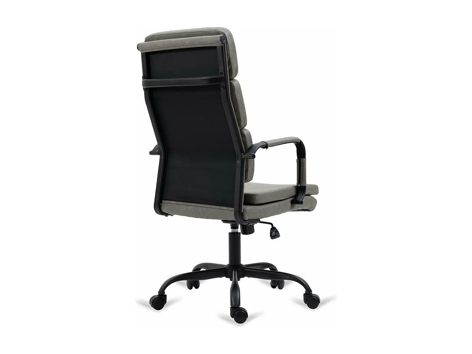 Silla de oficina Bezos altura regulable acabado en polipiel gris. 53m(ancho ) 105/115cm(al