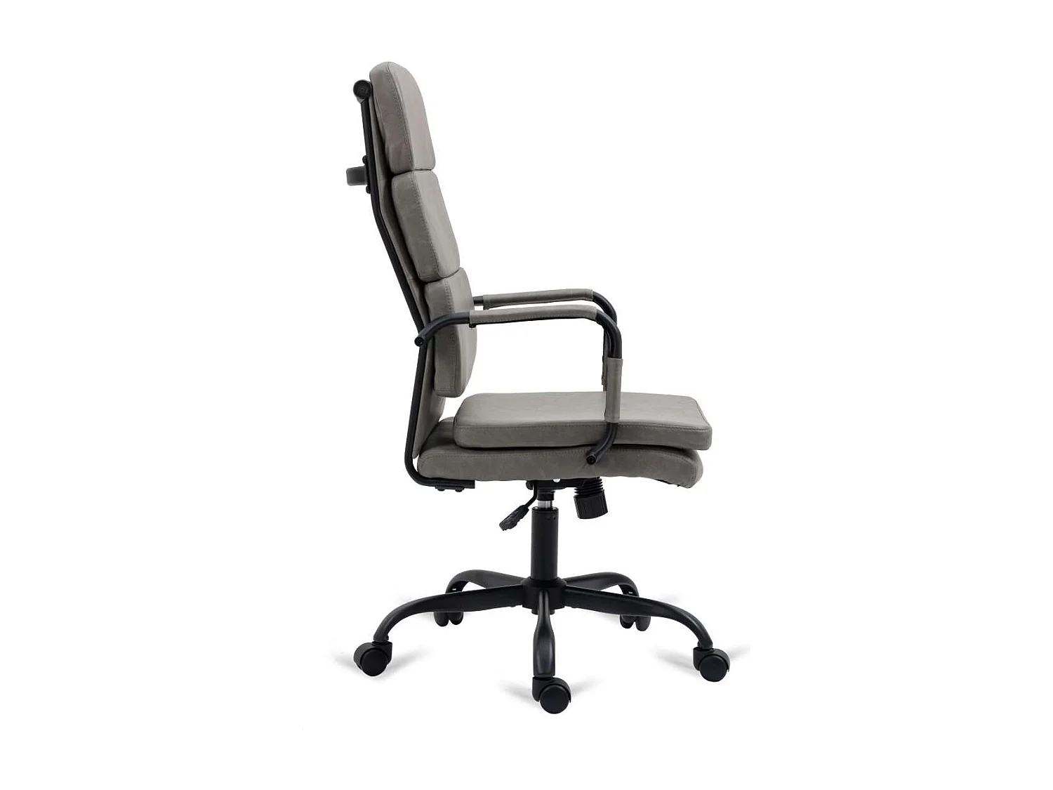 Silla de oficina Bezos altura regulable acabado en polipiel gris. 53m(ancho ) 105/115cm(al
