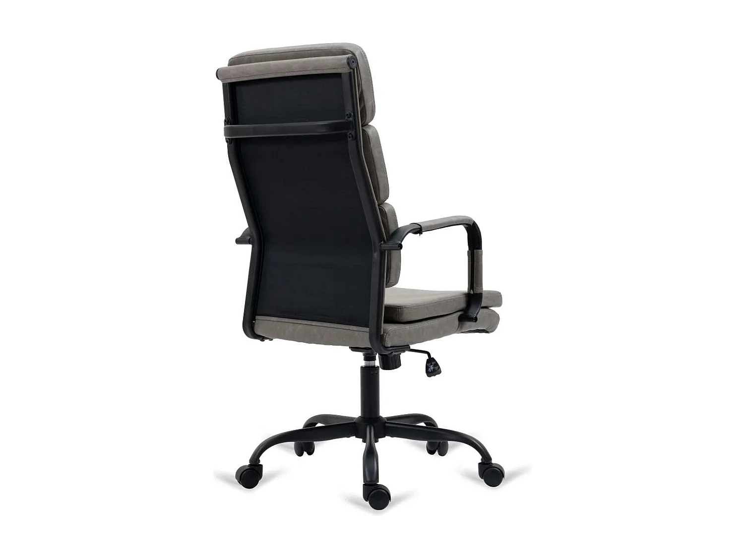 Silla de oficina Bezos altura regulable acabado en polipiel gris. 53m(ancho ) 105/115cm(al