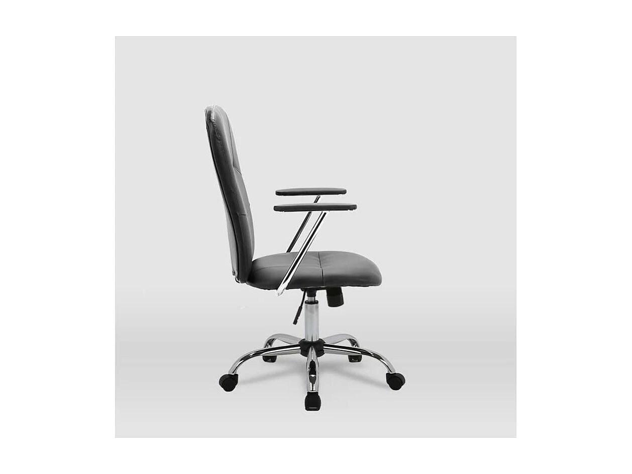 Silla de oficina Magali acabado negro. Alto: 98.5/107.5cm Ancho: 56cm Fondo: 59cm.