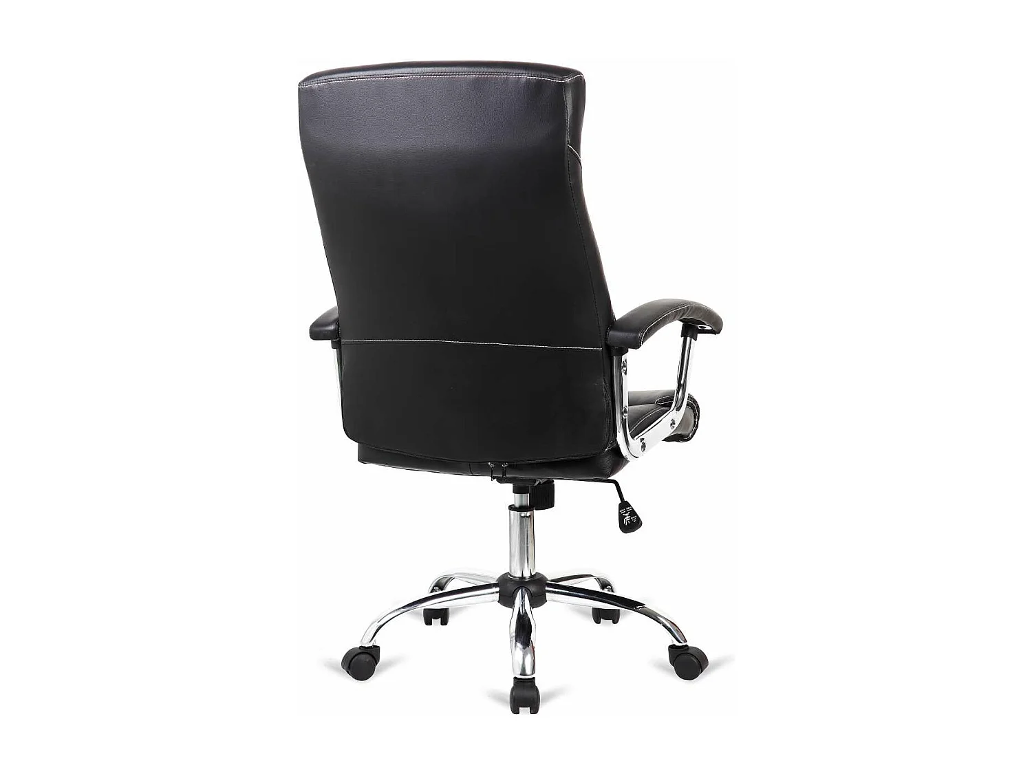 Silla de oficina Manager altura regulable acabado en polipiel negro. 63m(ancho ) 114/124cm