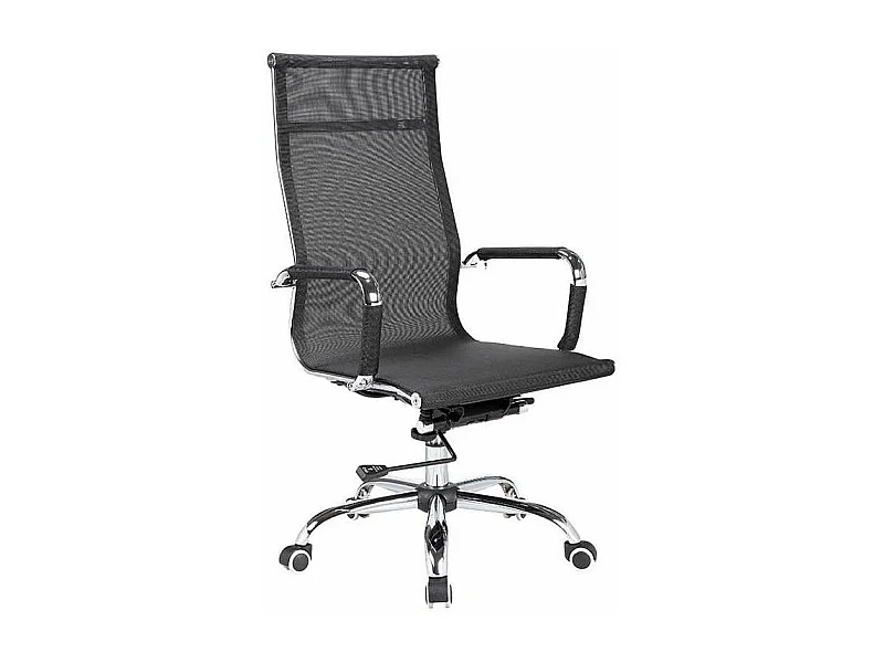 Silla despacho giratoria elevable acabado negro, 60 cm(ancho) 108-115 cm(altura) 66cm(fond