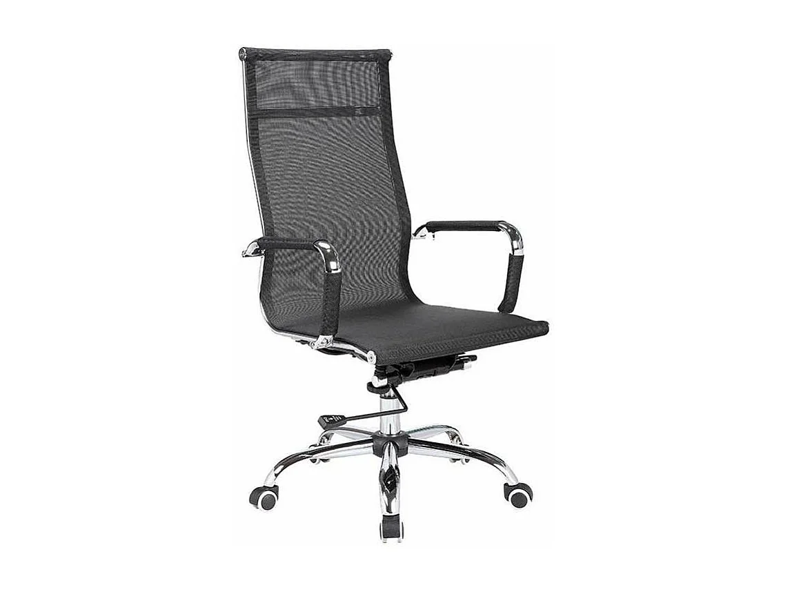 Silla despacho giratoria elevable acabado negro, 60 cm(ancho) 108-115 cm(altura) 66cm(fond