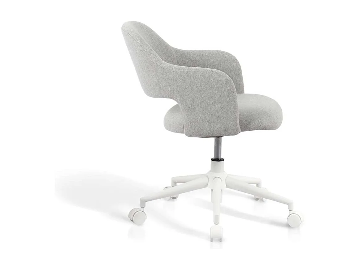 Silla despacho giratoria elevable acabado gris, 58m(ancho) 71/81cm(altura) 58cm(fondo)