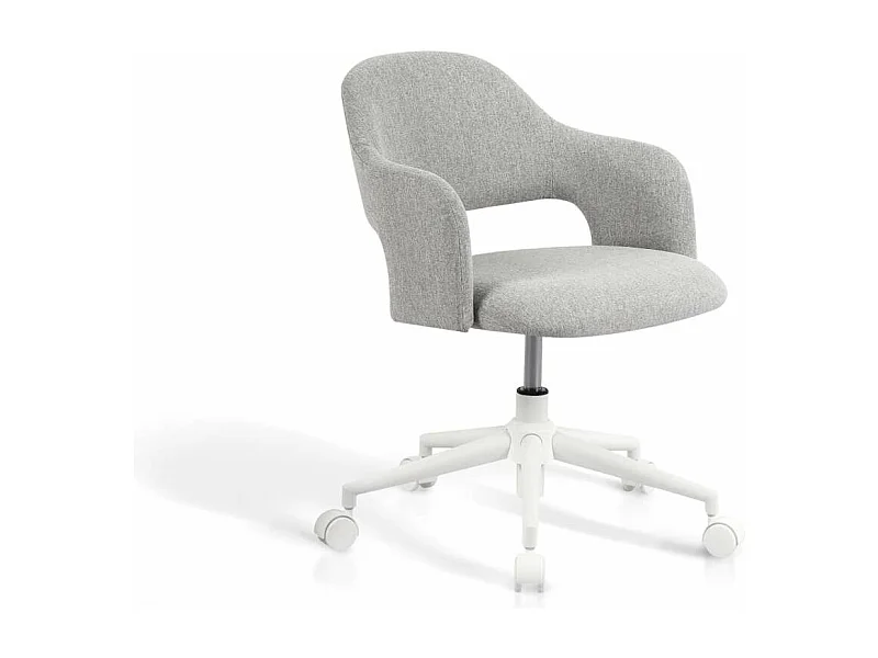 Silla despacho giratoria elevable acabado gris, 58m(ancho) 71/81cm(altura) 58cm(fondo)