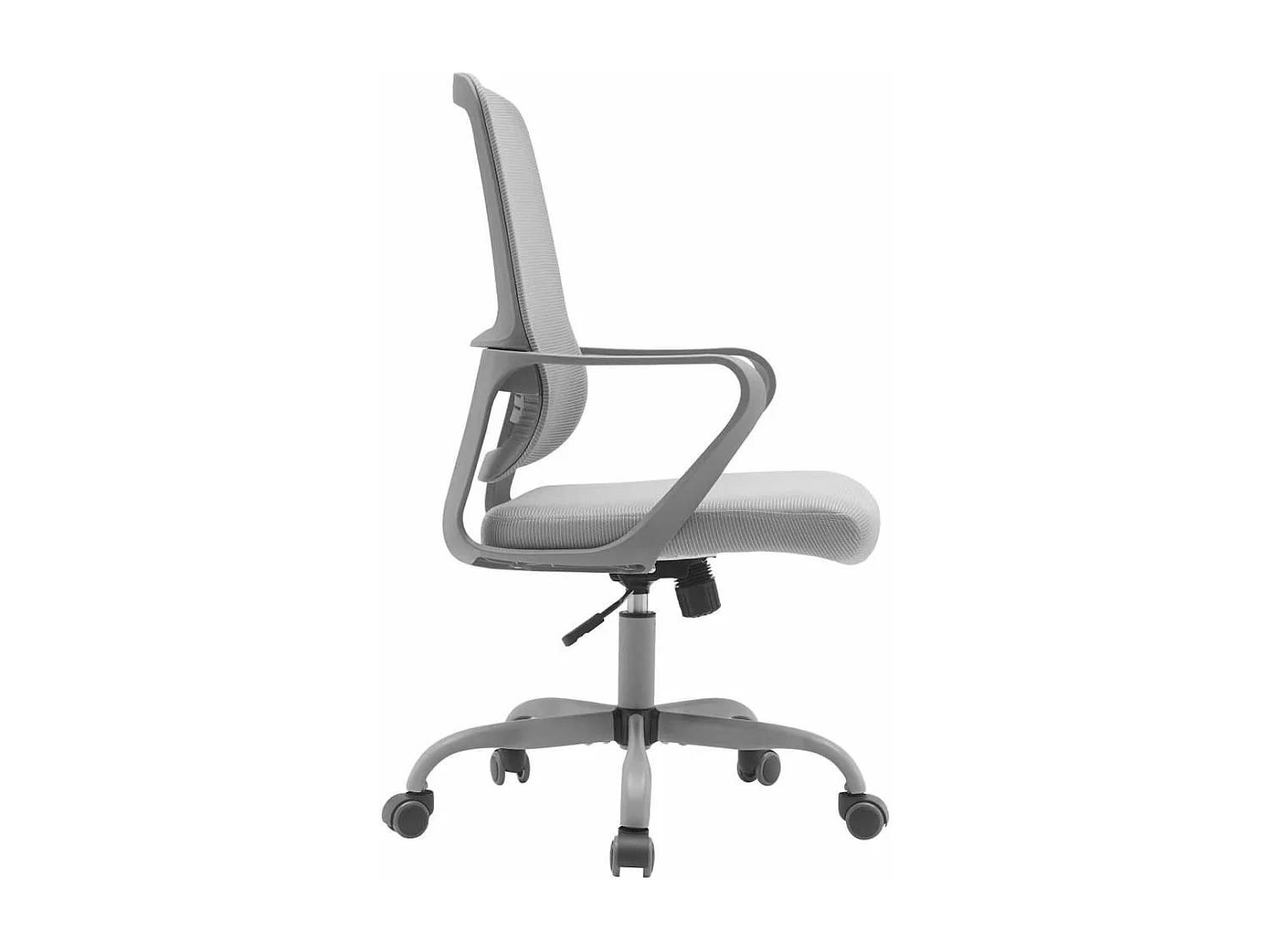 Silla despacho giratoria elevable acabado gris, 59m(ancho) 99/109cm(altura) 56cm(fondo)