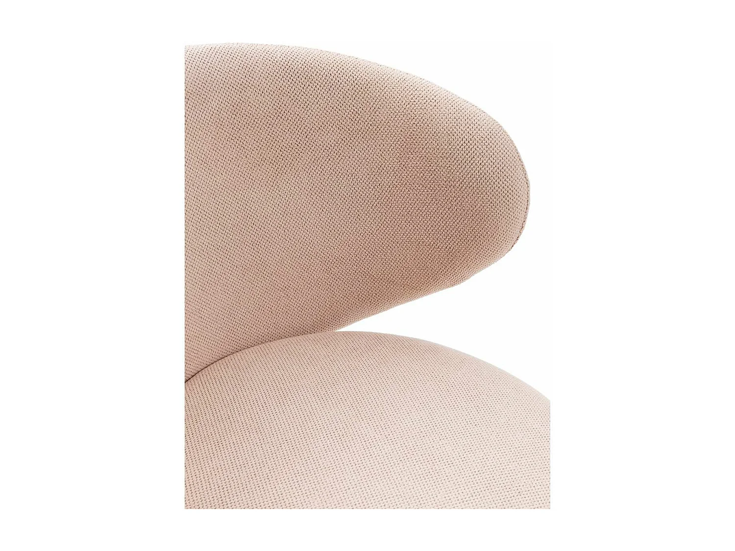 Sillón despacho giratorio elevable Rebeca acabado rosa clara, 60.5m(ancho) 73.5/83cm(altu