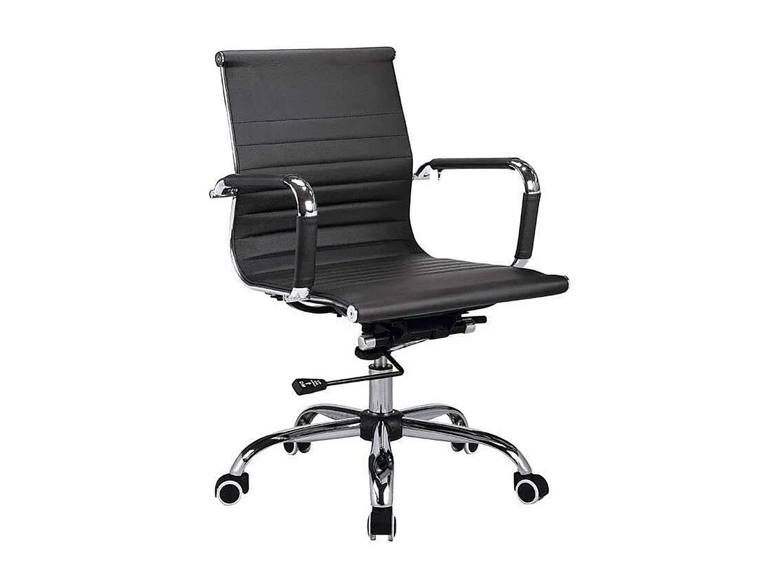 Silla despacho giratoria elevable acabado negro, 90-97cm(alto) 58cm(ancho) 64cm(largo).