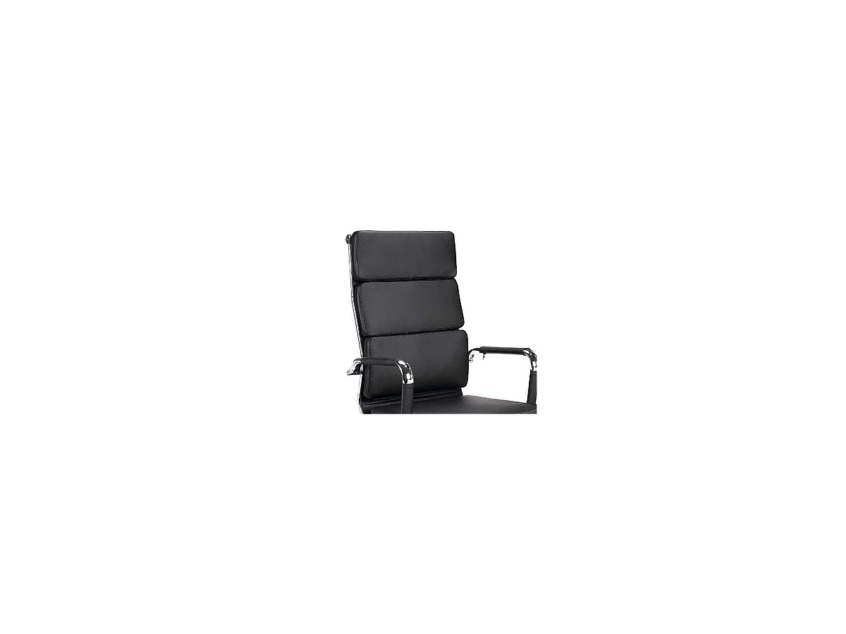 Silla despacho giratoria elevable piel sintetica en color negro, 109-116 cm(alto)61 cm(anc