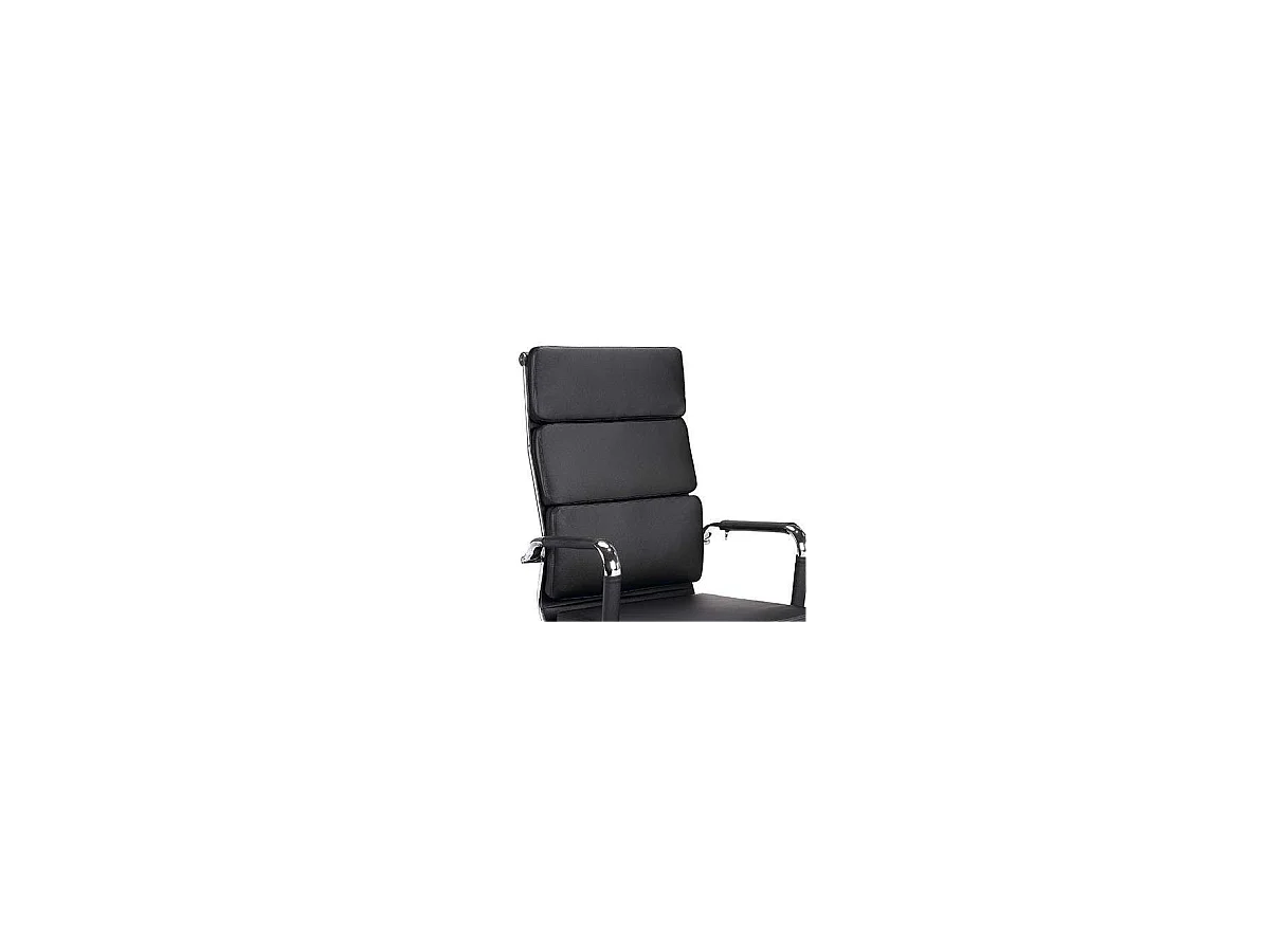 Silla despacho giratoria elevable piel sintetica en color negro, 109-116 cm(alto)61 cm(anc