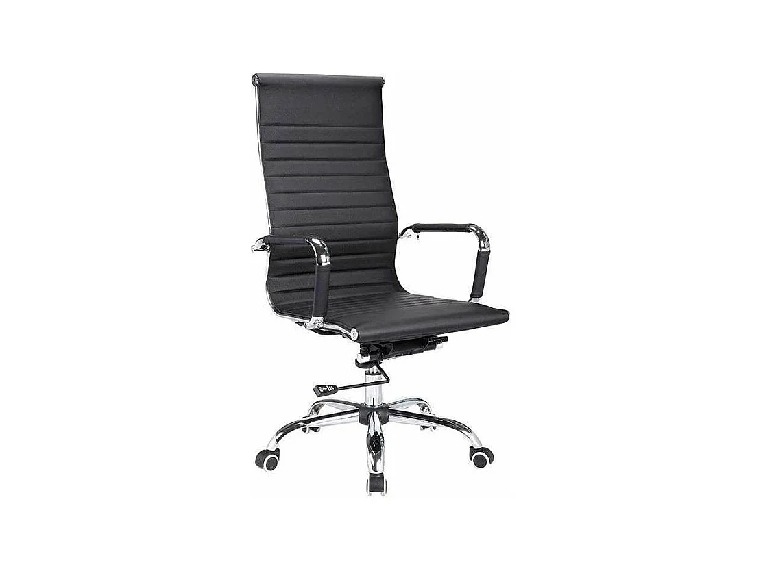 Silla despacho giratoria elevable acabado negro, 60 cm(ancho) 108-115 cm(altura) 66 cm(fon