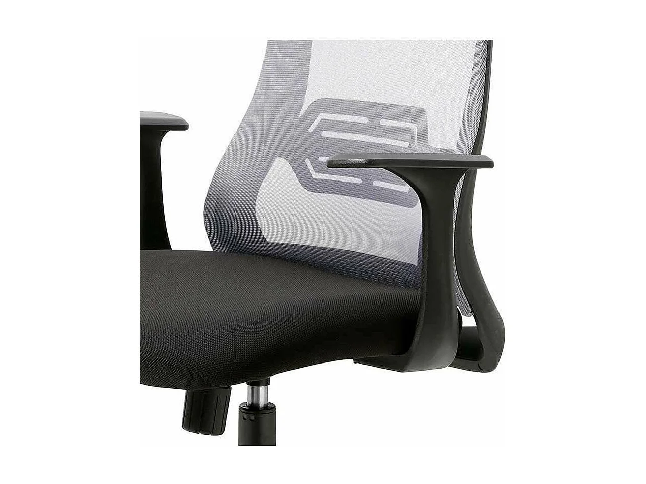 Silla despacho giratoria elevable acabado negro/gris 65 cm(ancho) 113-121 cm(altura) 57 cm