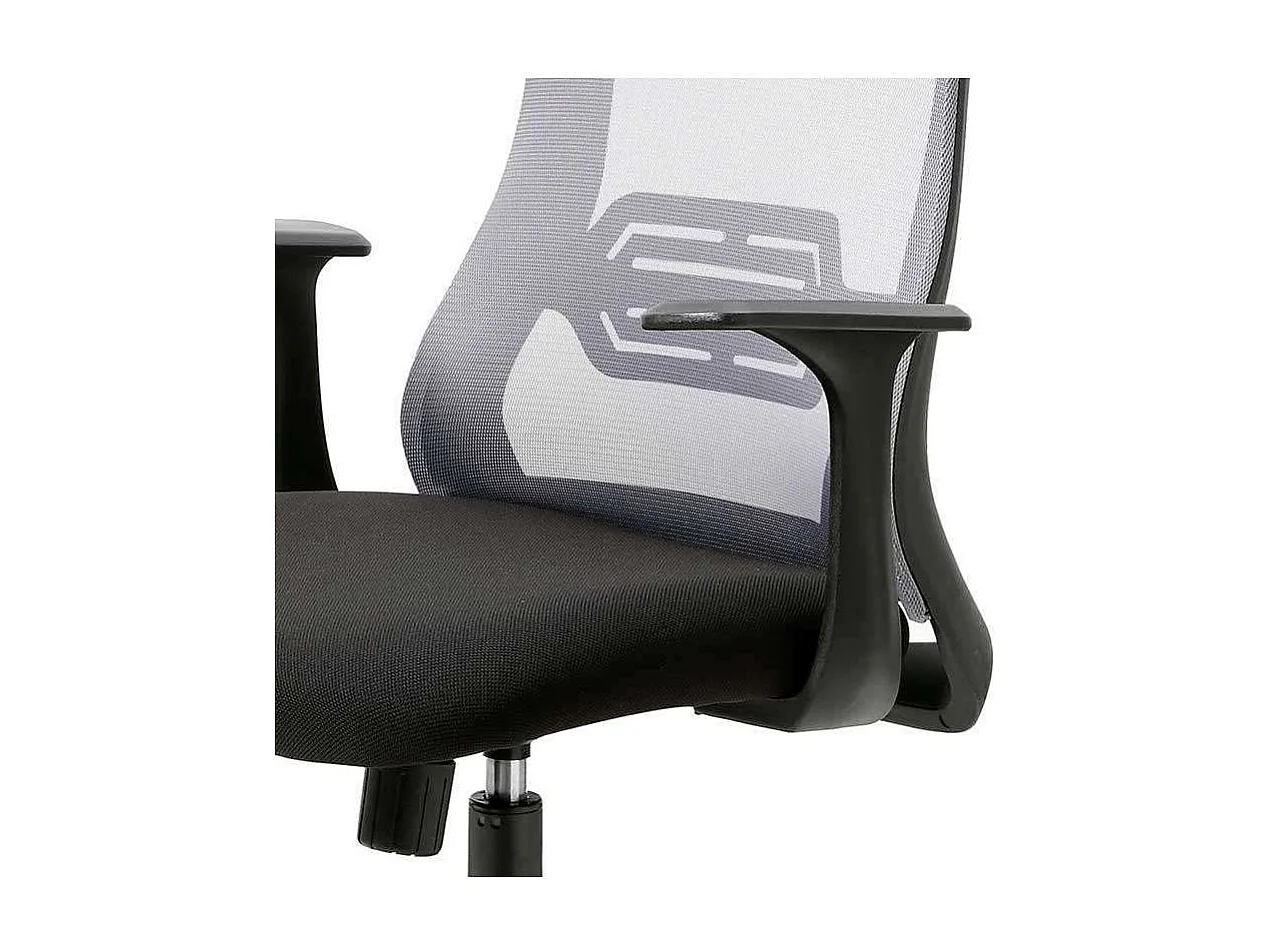 Silla despacho giratoria elevable acabado negro/gris 65 cm(ancho) 113-121 cm(altura) 57 cm