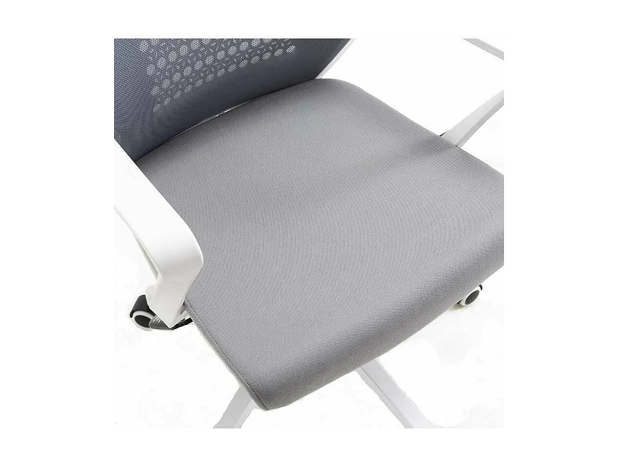 Silla despacho de diseño moderno giratoria elevable acabado gris/blanco, 92-105 cm(alto)5