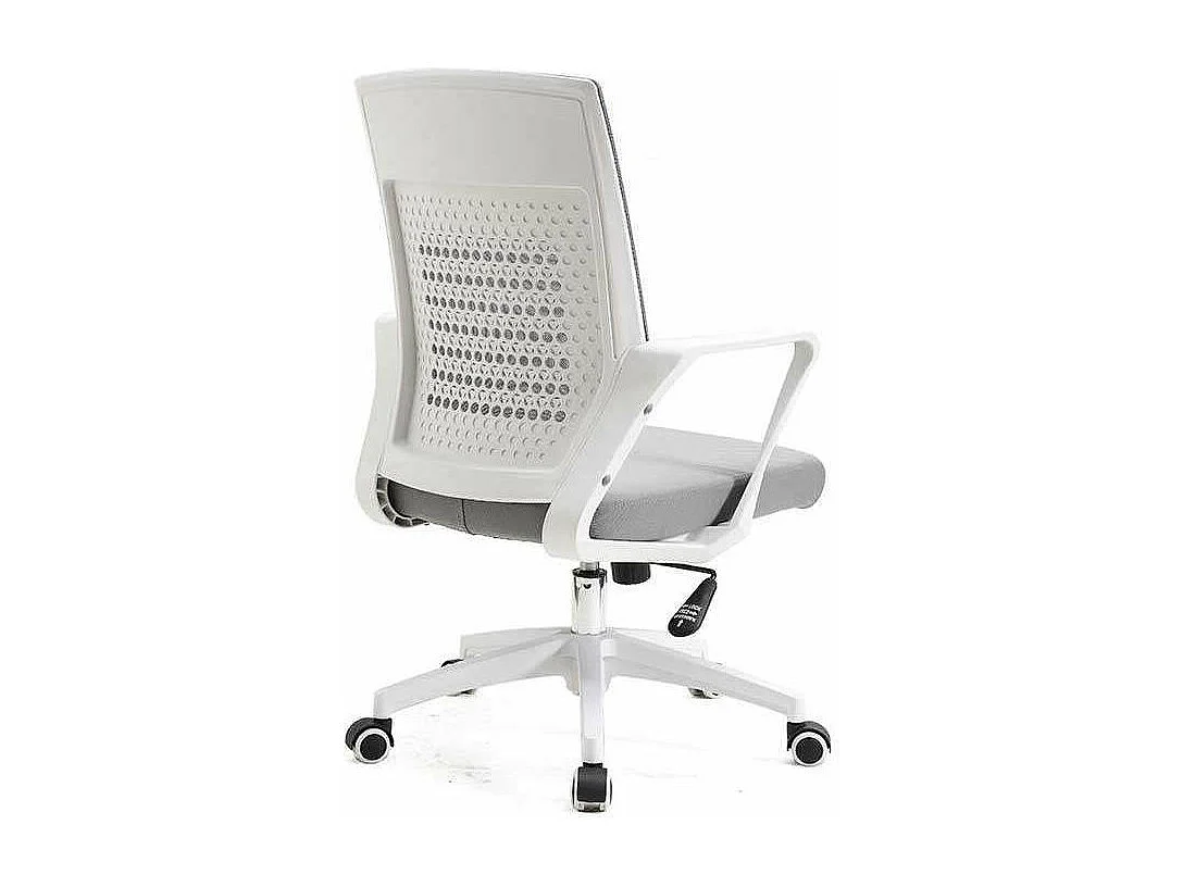 Silla despacho de diseño moderno giratoria elevable acabado gris/blanco, 92-105 cm(alto)5