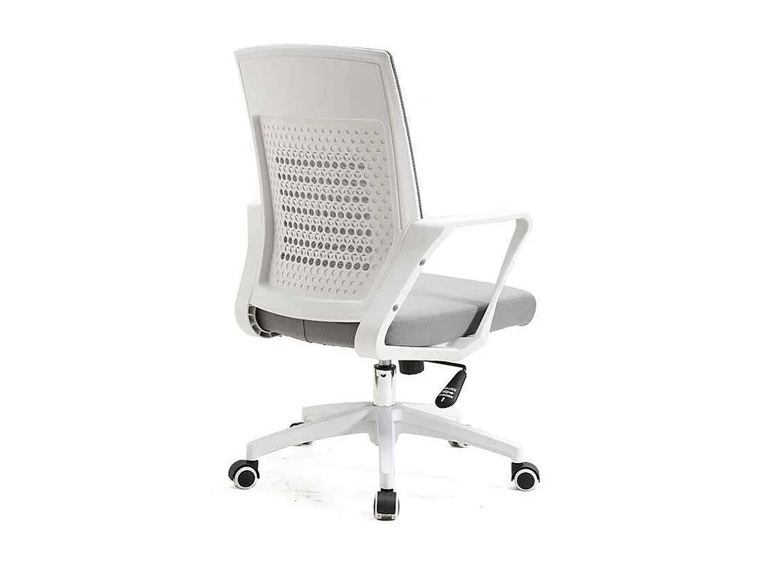Silla despacho de diseño moderno giratoria elevable acabado gris/blanco, 92-105 cm(alto)5