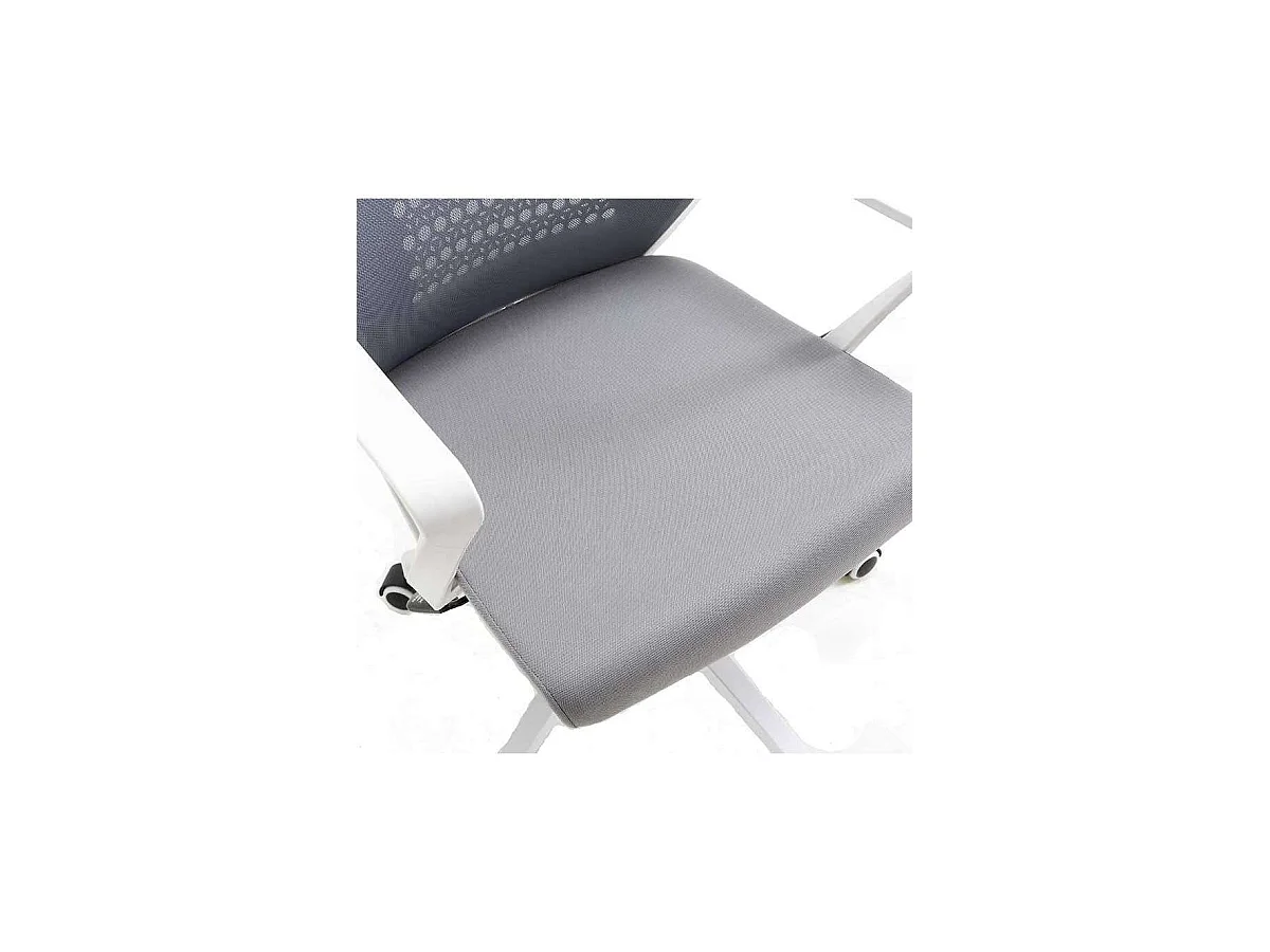 Silla despacho de diseño moderno giratoria elevable acabado gris/blanco, 92-105 cm(alto)5