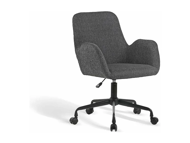 Silla despacho giratoria elevable acabado gris oscuro, 61m(ancho) 82/90cm(altura) 64cm(fon