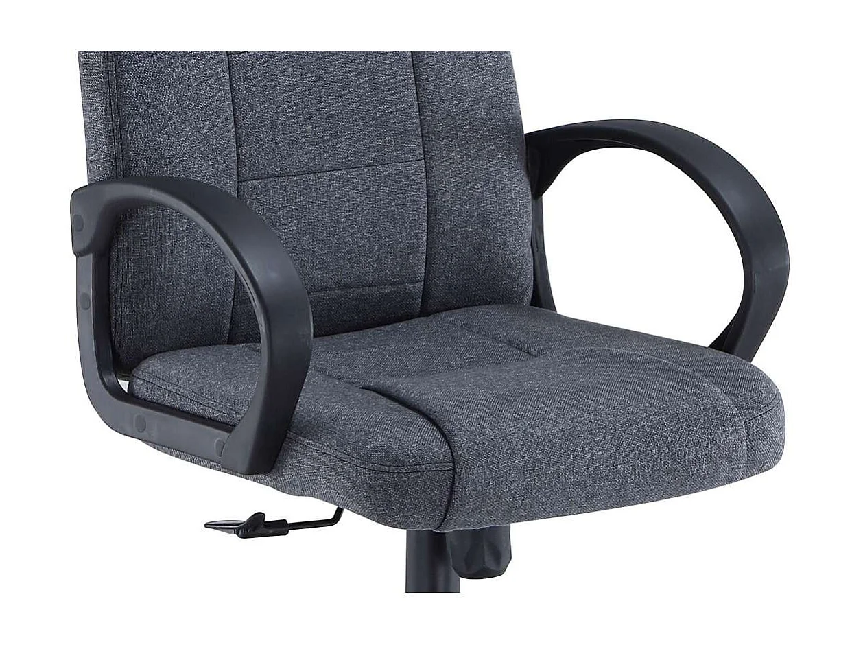 Sillón despacho giratorio Henry tejido bali gris marengo, 118-126cm(alto) 64cm(ancho) 64c