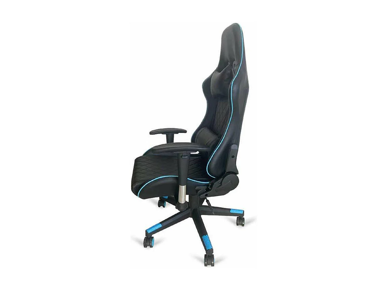 Silla de oficina gaming modelo Matrix altura regulable acabado negro/azul. 70cm(ancho ) 12