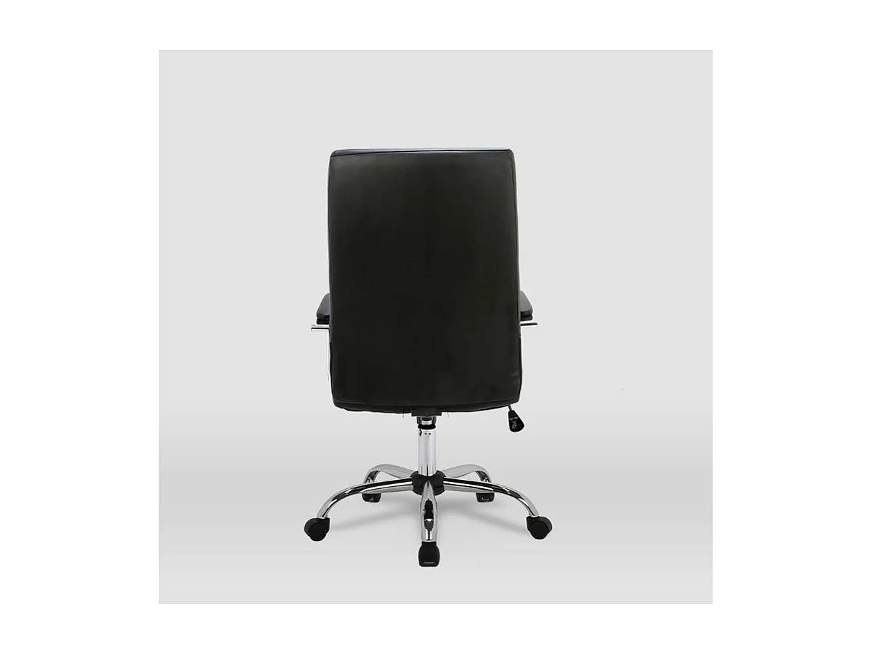 Silla de oficina Lara acabado negro. Alto: 107/117cm Ancho: 57.5cm Fondo: 60.5cm.