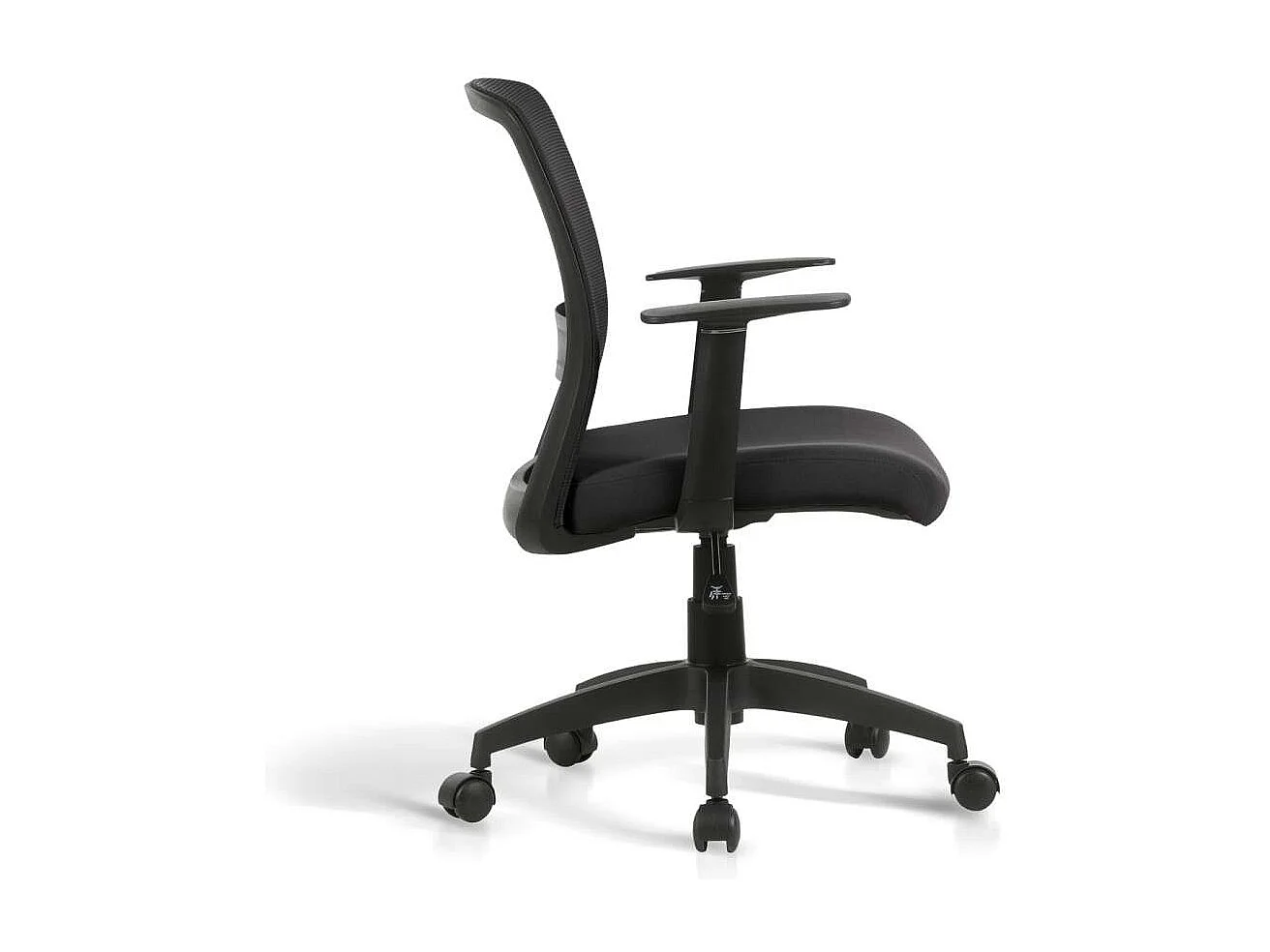 Silla despacho giratoria elevable acabado negro, 61m(ancho) 87/94cm(altura) 59cm(fondo)