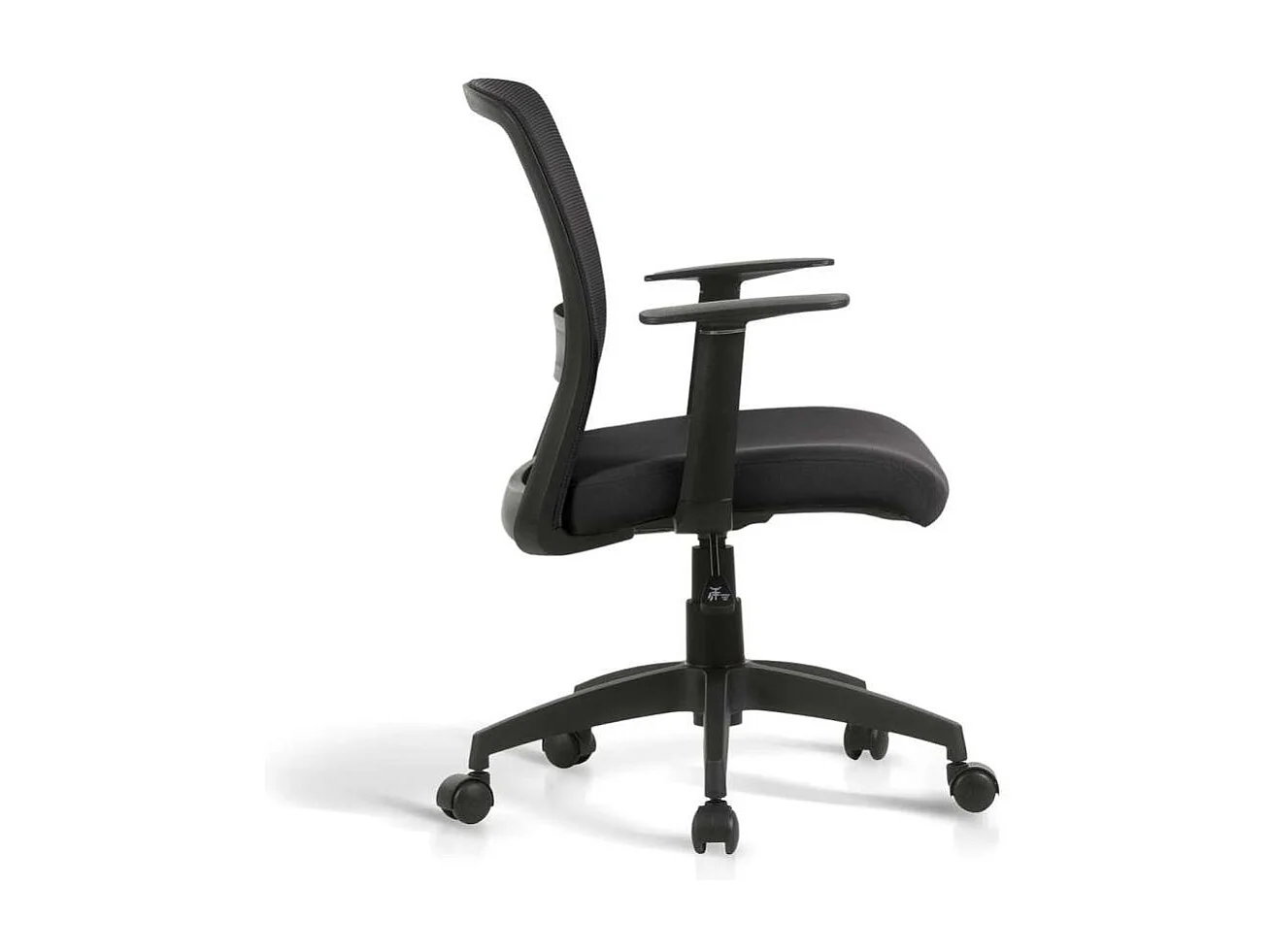 Silla despacho giratoria elevable acabado negro, 61m(ancho) 87/94cm(altura) 59cm(fondo)