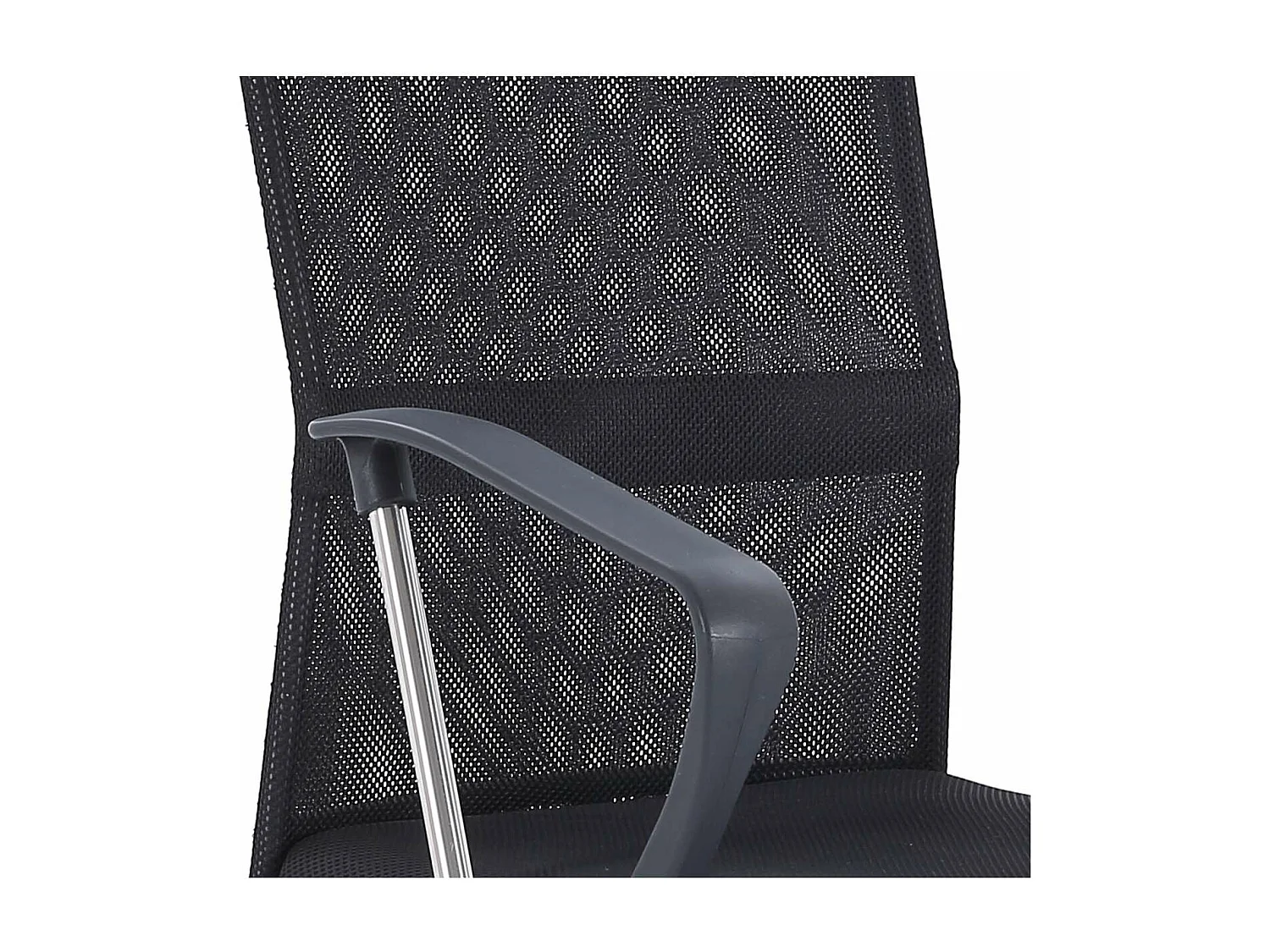 Sillón giratorio Coach red transpirable negro, 64 x 64 x 112-122 cm (ancho x largo x alto