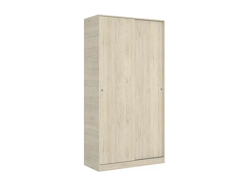 Armario puertas correderas Lupión en roble natural. Ancho 100 x fondo 50 x alto 204 cm.