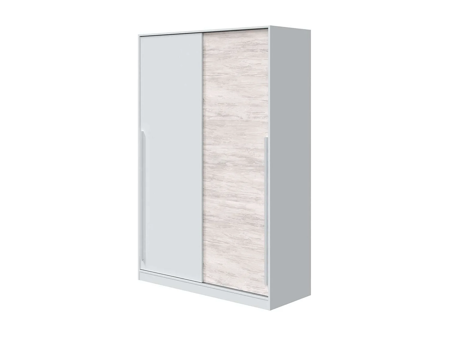 Armario ropero Aretha puertas correderas blanco artik y blanco Veho. 200 cm (alto). 120 cm