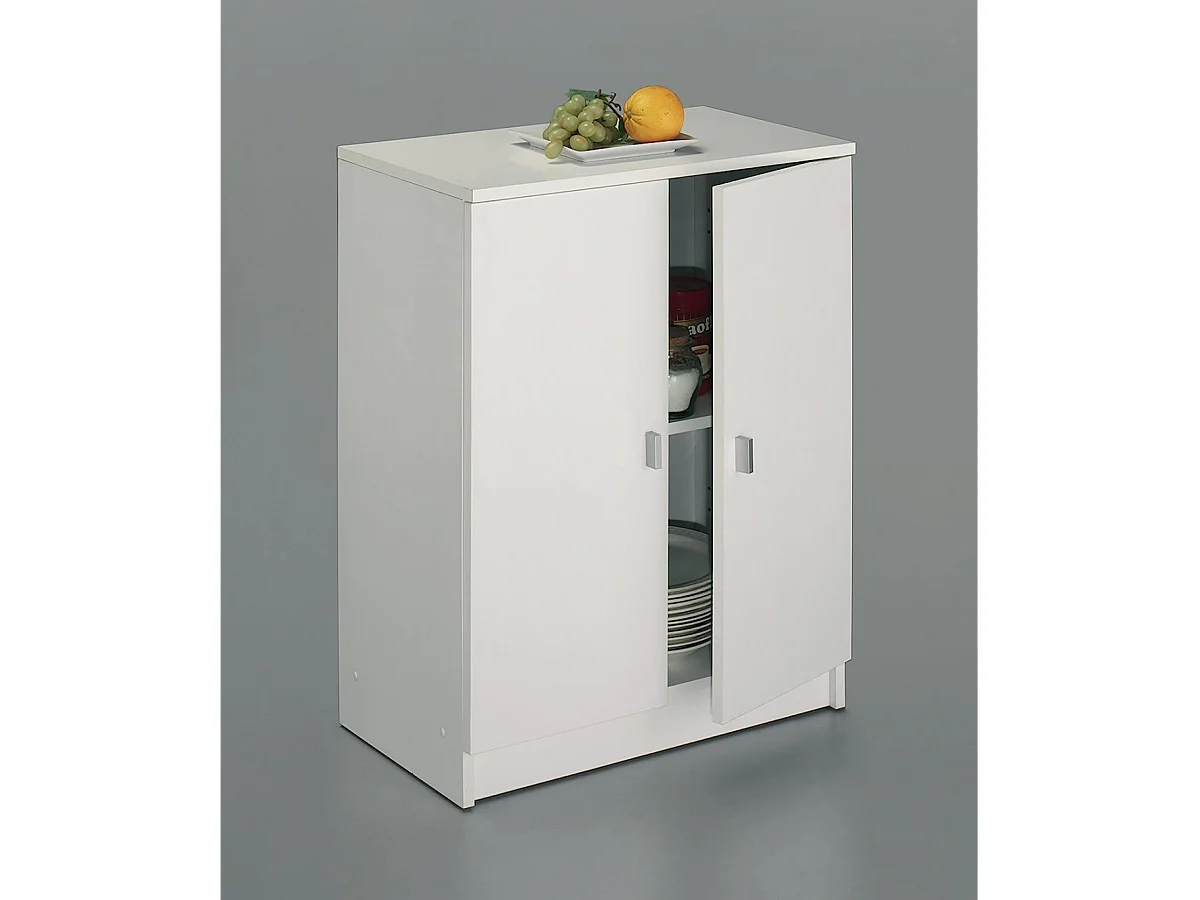 Armario bajo dos puertas Marbella color blanco 60 cm(ancho) 80 cm(altura) 34 cm(fondo)