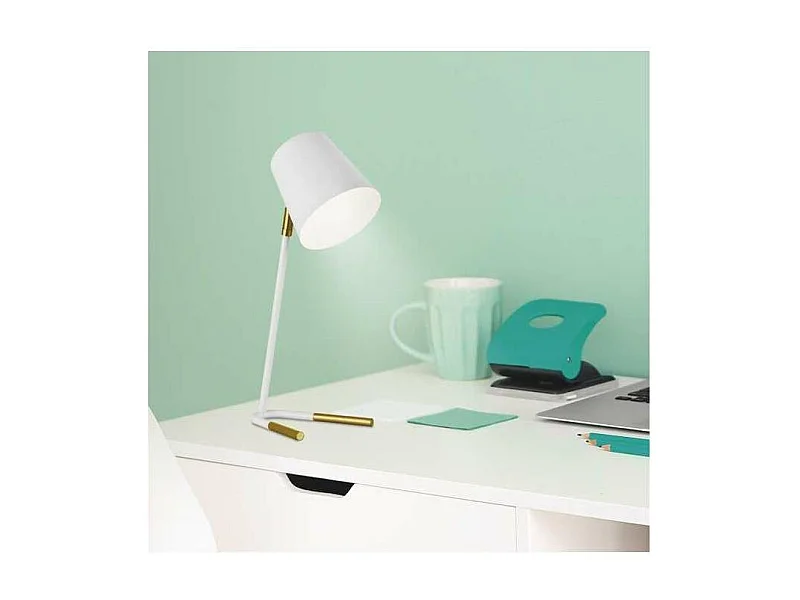 Flexo modelo Dimas acabado blanco 30 cm(alto) 27 cm(ancho) 27 cm (fondo)