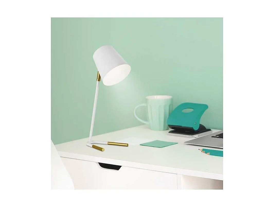 Flexo modelo Dimas acabado blanco 30 cm(alto) 27 cm(ancho) 27 cm (fondo)