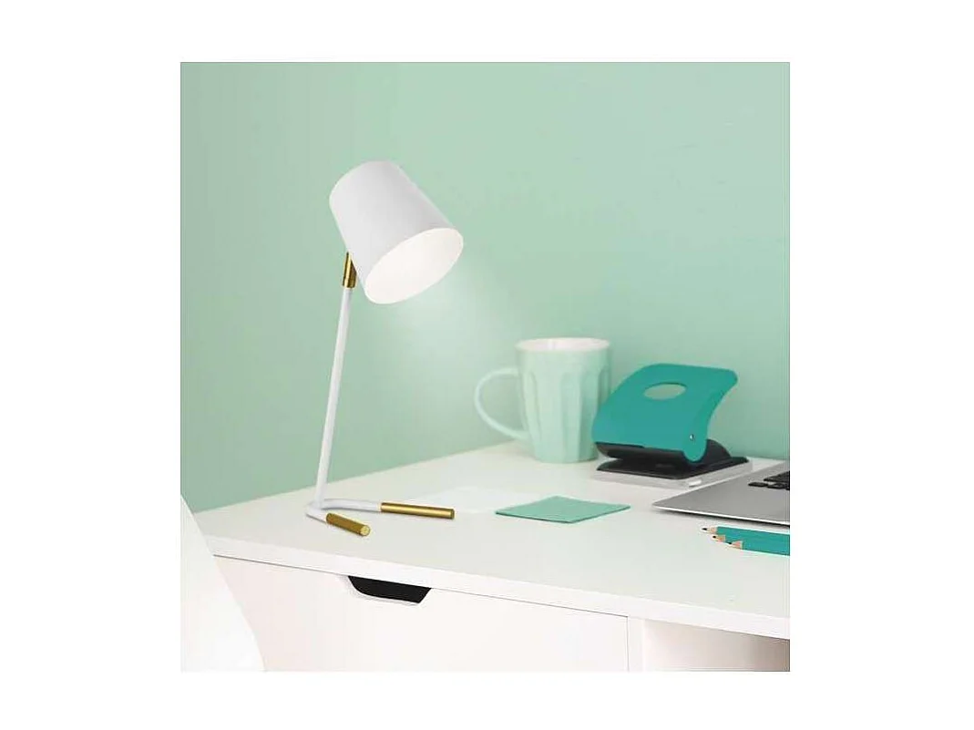 Flexo modelo Dimas acabado blanco 30 cm(alto) 27 cm(ancho) 27 cm (fondo)