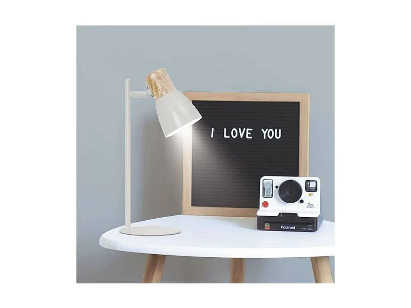 Flexo modelo Cabin acabado blanco-madera 42cm(alto) 15cm(ancho) 20 cm(fondo